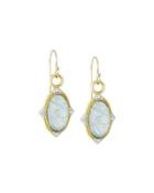 18k Moroccan Largeturquoise & Diamond Drop Earrings