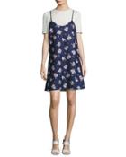 Kinney Scattered Garden Dress, Blue Pattern