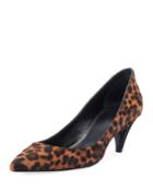 Charlotte Leopard-print Calf Hair Pumps