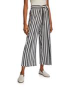 Skyline Showcase-stripe Cropped Wide-leg