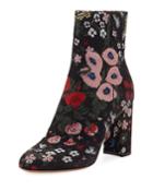 Botanical Jacquard Ankle Boots