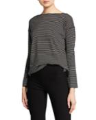 Pencil-stripe Long-sleeve T-shirt