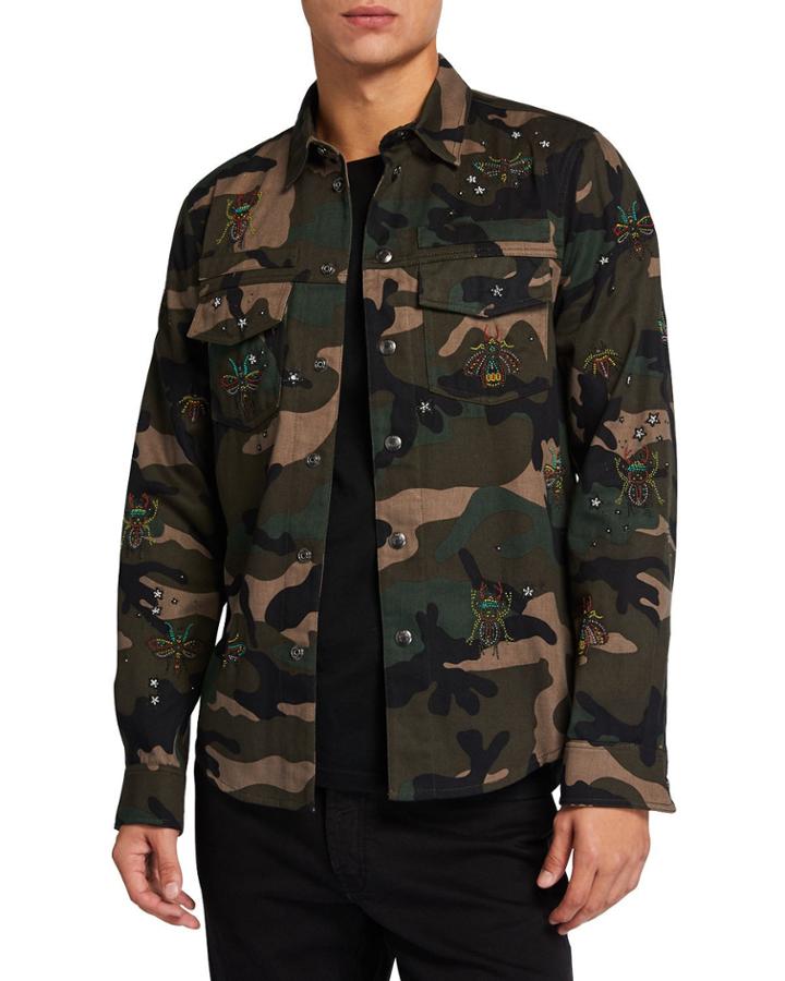 Men's Embroidered Camu Jacket