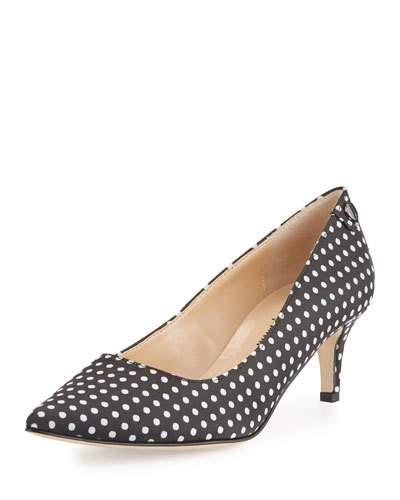 Stroll Polka-dot 60mm Pump, Black/white