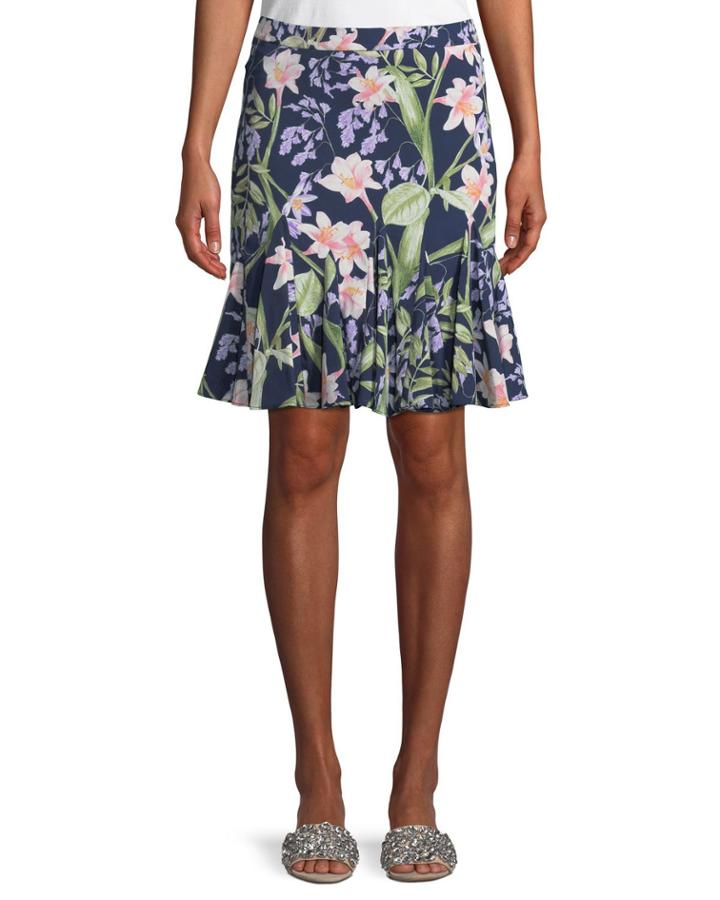 Floral-print Soft Godet