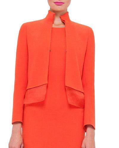 Long-sleeve Layered-hem Jacket, Zinnia