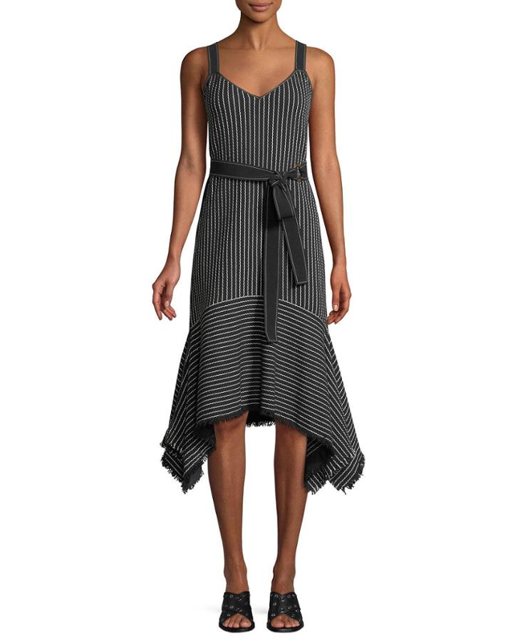 Striped V-neck Cami Dress