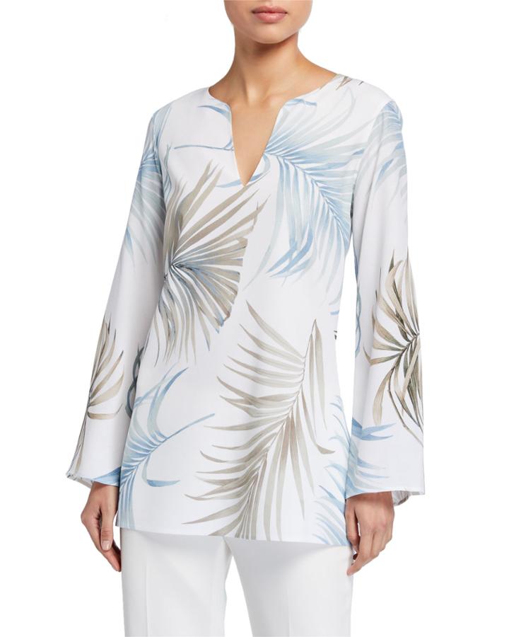 Wilmer Palm Print Blouse