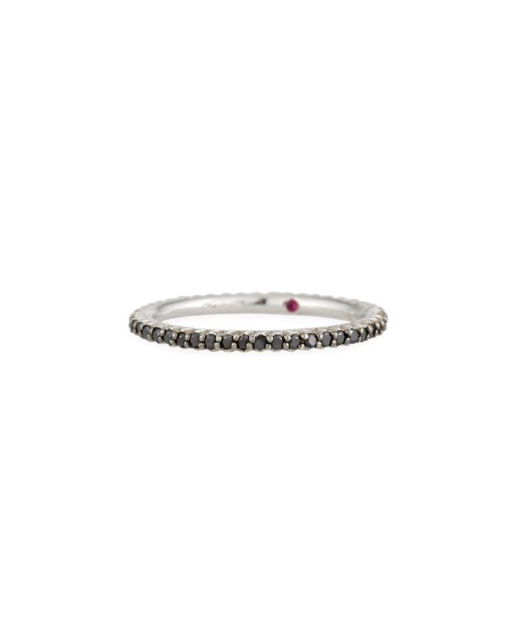 18k Black Diamond Pav&eacute; Ring,