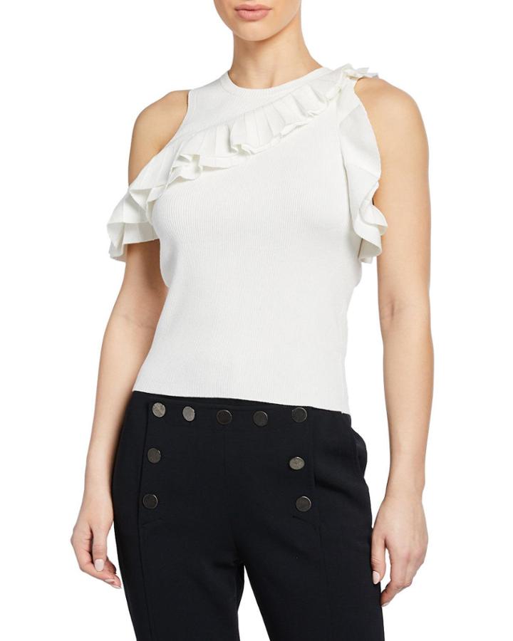 Palmer Ruffle Off-the-shoulder Tank Top