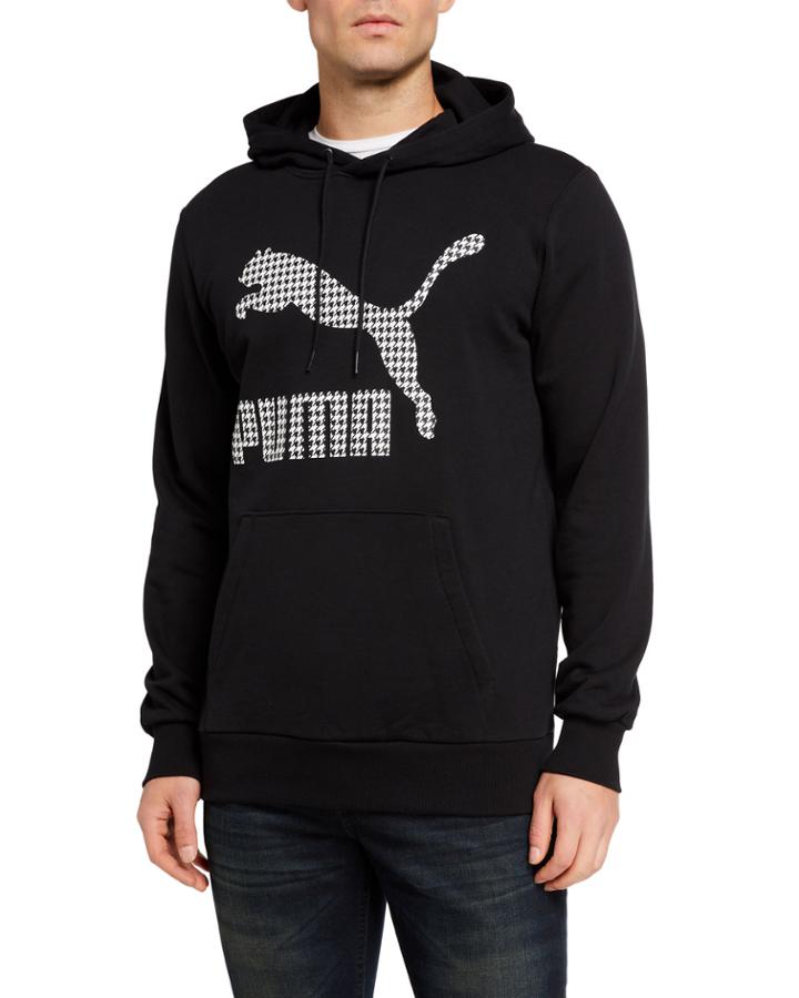 Men's Trend Aop Logo Print Hoodie