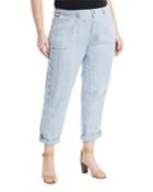 Lace-side Linen Cargo Pants,