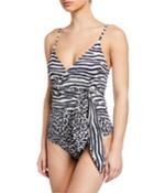 Timeless Animal-print Wrap One-piece
