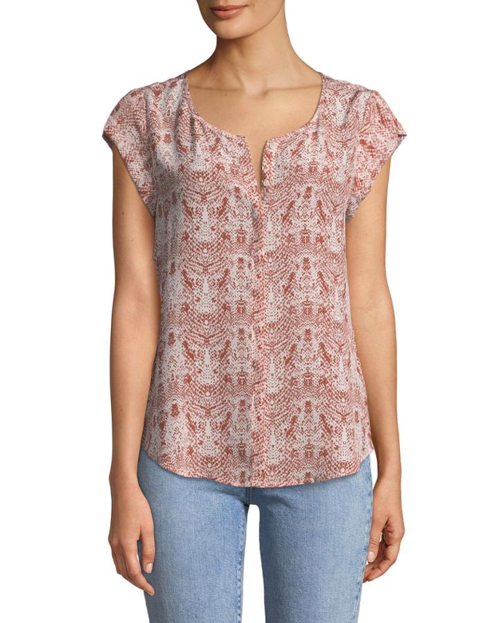 Iva Cap-sleeve Snake-print
