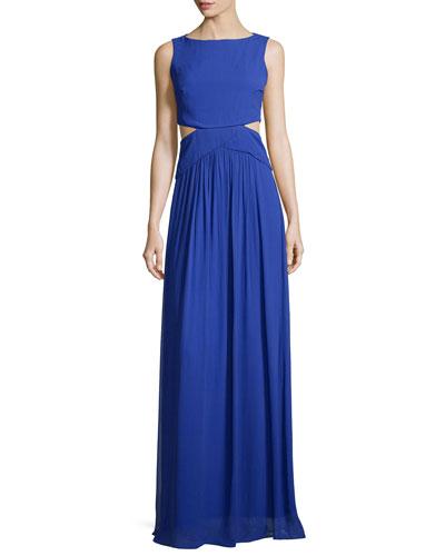 Sleeveless Cutout Grecian Gown