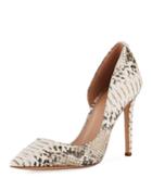 Lenny Snake-embossed Pumps