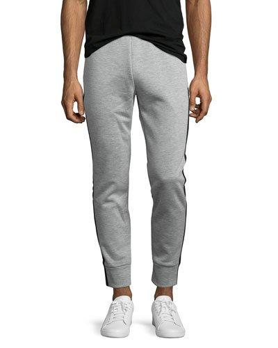 Teknit Track-stripe Jogger Pants, Gray