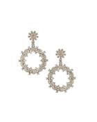 Diamond Pav&eacute; Hoop Drop Earrings