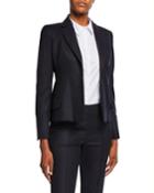 Stretch Wool Hook-front Jacket