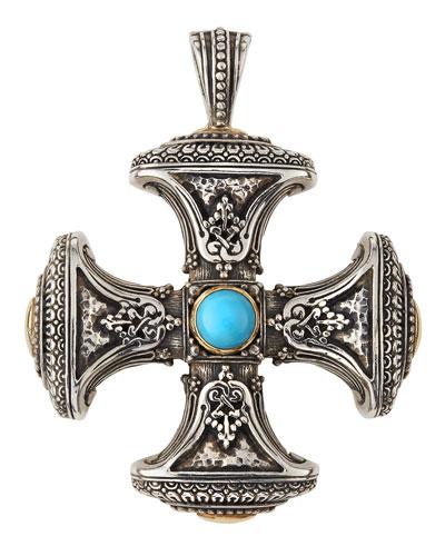 Color Classics Turquoise Cross Pendant Enhancer