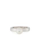 14k White Gold Freshwater Pearl Ring,