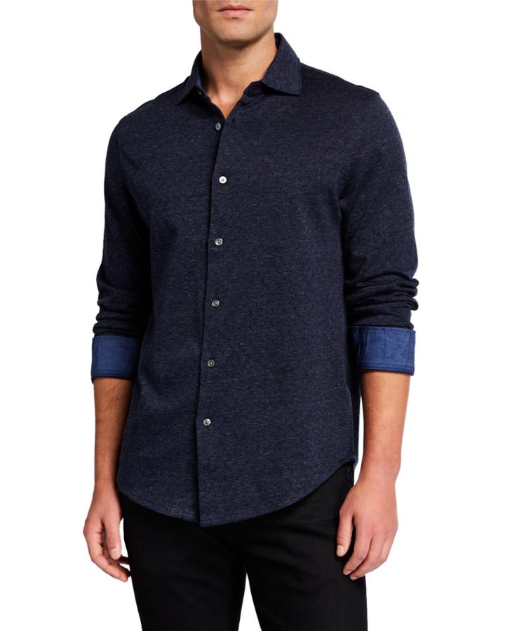 Men's Long-sleeve Fancy Knit