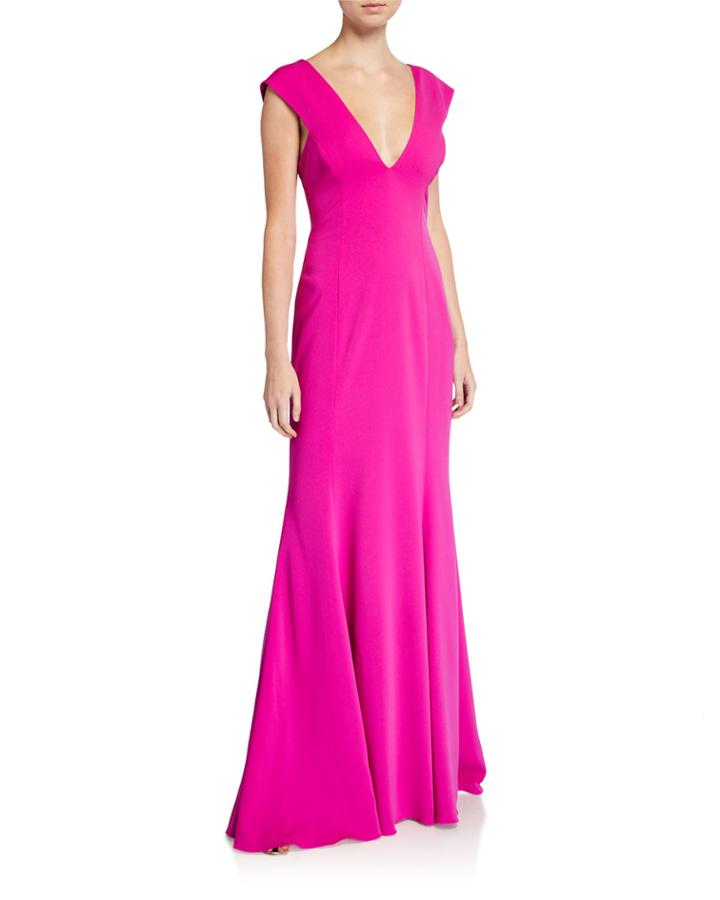 Victoria Deep V-neck Gown