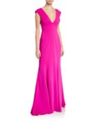 Victoria Deep V-neck Gown