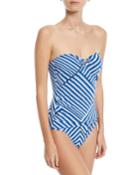 V-wire Striped One-piece