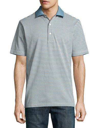 Striped Pique Polo