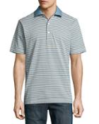 Striped Pique Polo