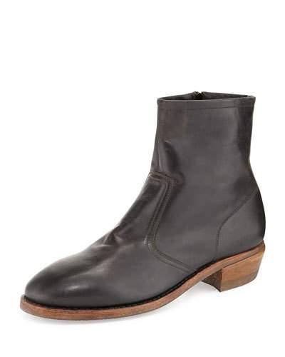Albuquerque Leather Ankle Boot, Black