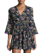 Olivia Floral-print Flare Dress