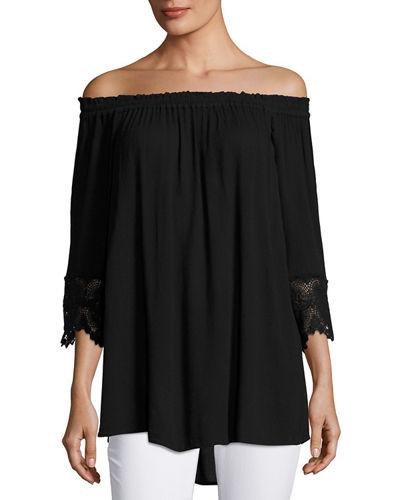 3/4-sleeve Off-the-shoulder Top