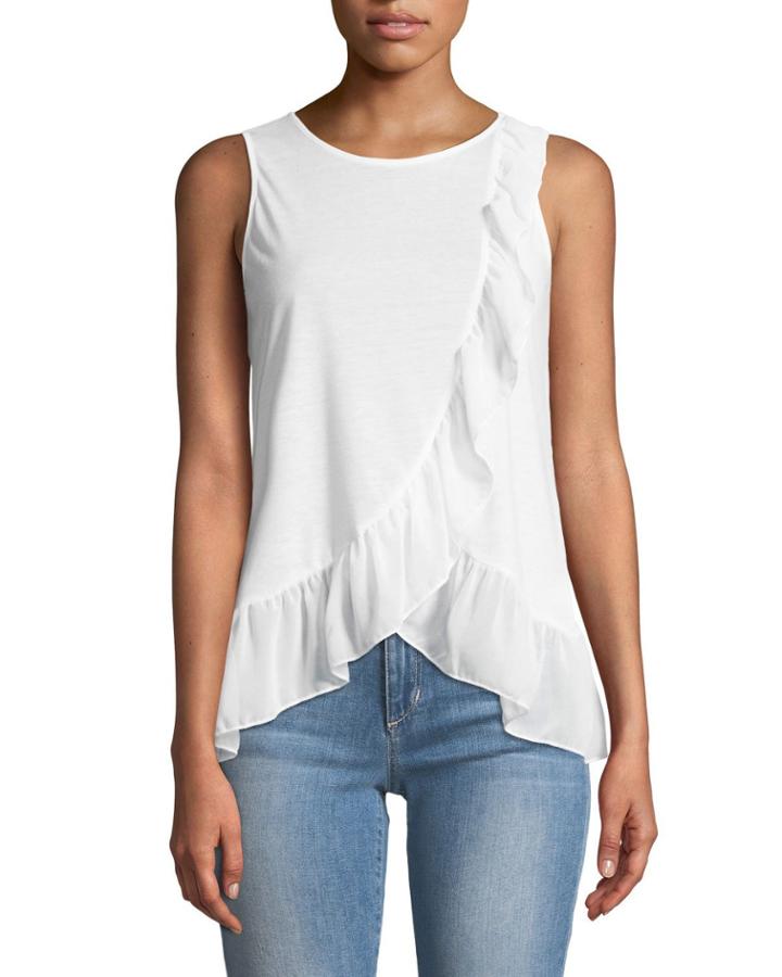 Ruffled Tulip-hem Tank Top