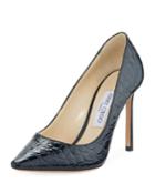 Romy 100mm Crocodile-embossed Pumps
