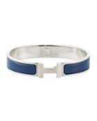 Estate Narrow Clic Clac H Bracelet, Navy Blue