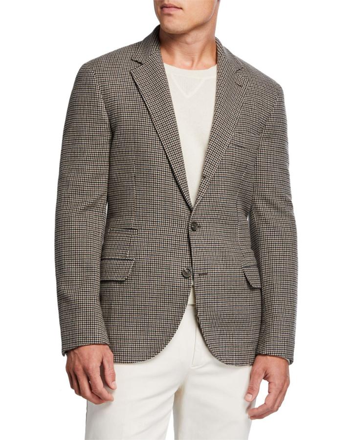 Men's Vintage Traditional Houndstooth Blazer