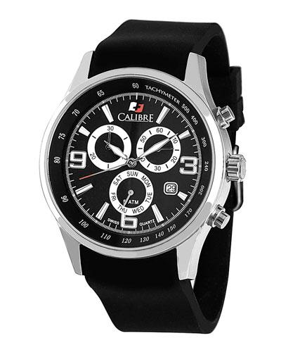 42mm Men's Mauler Chronograph Watch, Black/silver