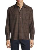 Heritage Windowpane Over-shirt Jacket, Brown