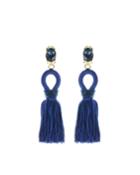 Short Silk Tassel Clip-on Earrings