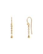 Mini-drop Chain Dangle Earrings W/ Granulated Hooks
