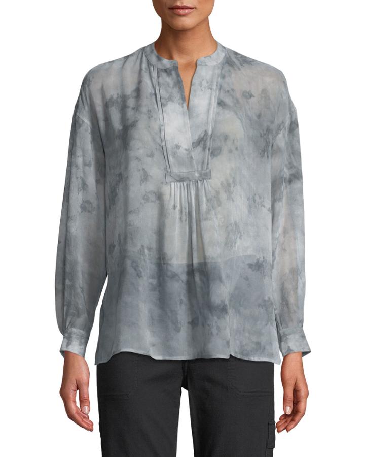 Watercolor Marble Shirred