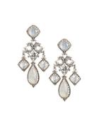 Aura Crystal & Mother-of-pearl Drop Earrings
