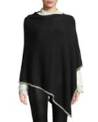 Pearly Trim Cashmere Poncho
