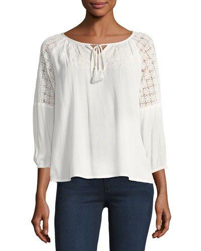 Avila Lace-shoulder Blouse