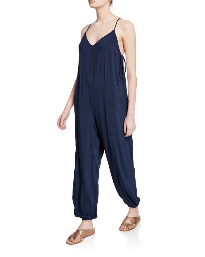 V-neck Sleeveless Jumpsuit