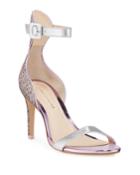 Nicole Naked Mid-heel Glitter Ankle-wrap