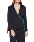 Long-sleeve Wrap Top