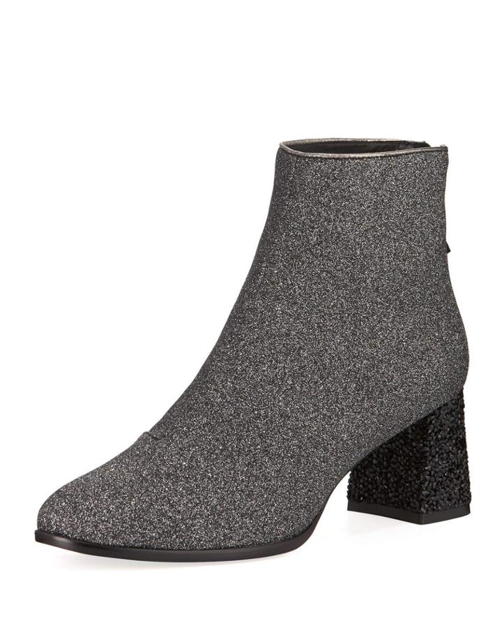 Stella Glitter Zip Booties